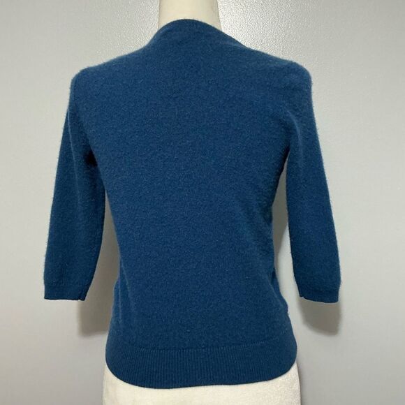 Talbots Womens Pure Cashmere 3/4 Sleeve sweater Roundneck size PM - Picture 2 of 5